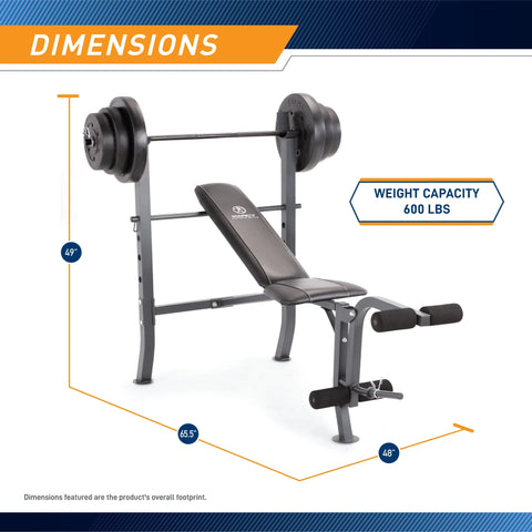 Pro Standard Bench with 100 Lb. Weight Set MD-2082W