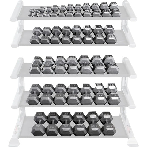 Body-Solid Cast Iron Hexagon Dumbbell, Hand Weights for Men and Women, Weight Dumbbells for Strength Training,