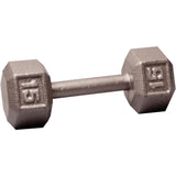 Body-Solid Cast Iron Hexagon Dumbbell, Hand Weights for Men and Women, Weight Dumbbells for Strength Training,