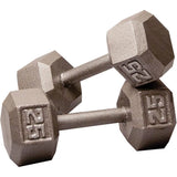 Body-Solid Cast Iron Hexagon Dumbbell, Hand Weights for Men and Women, Weight Dumbbells for Strength Training,